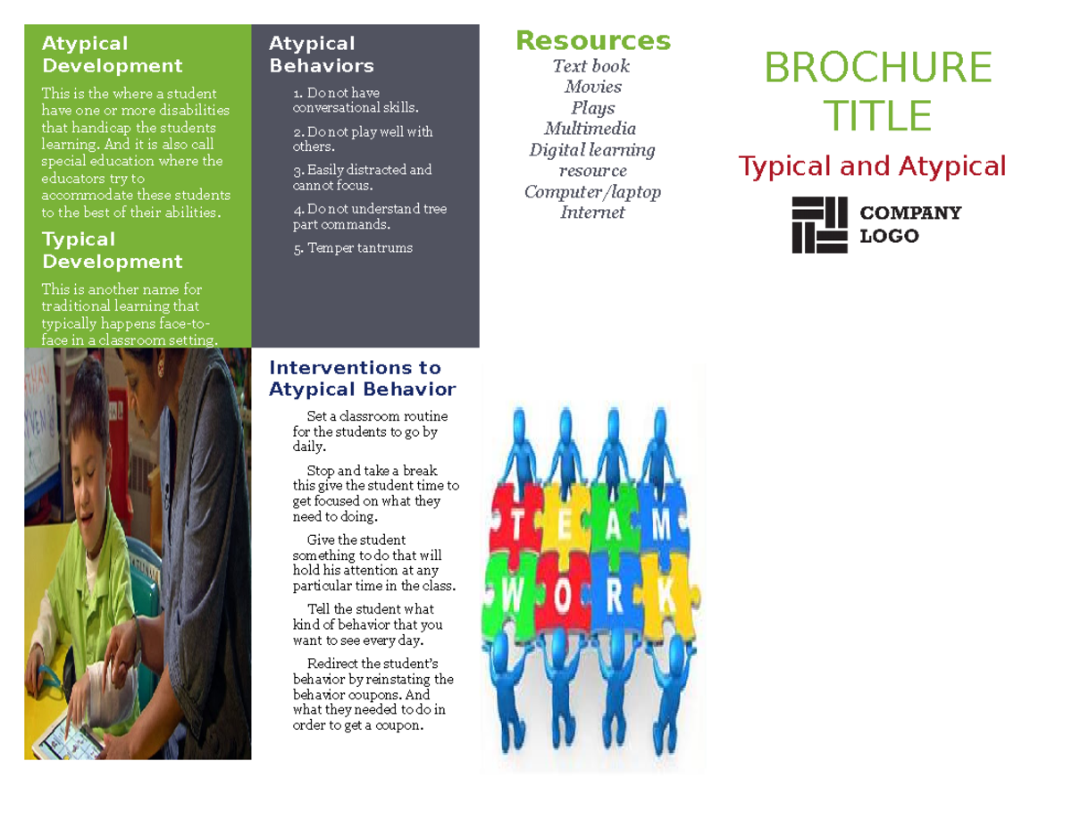 Atypical Development Strategies & Resources ECE-220 Guide - Studocu