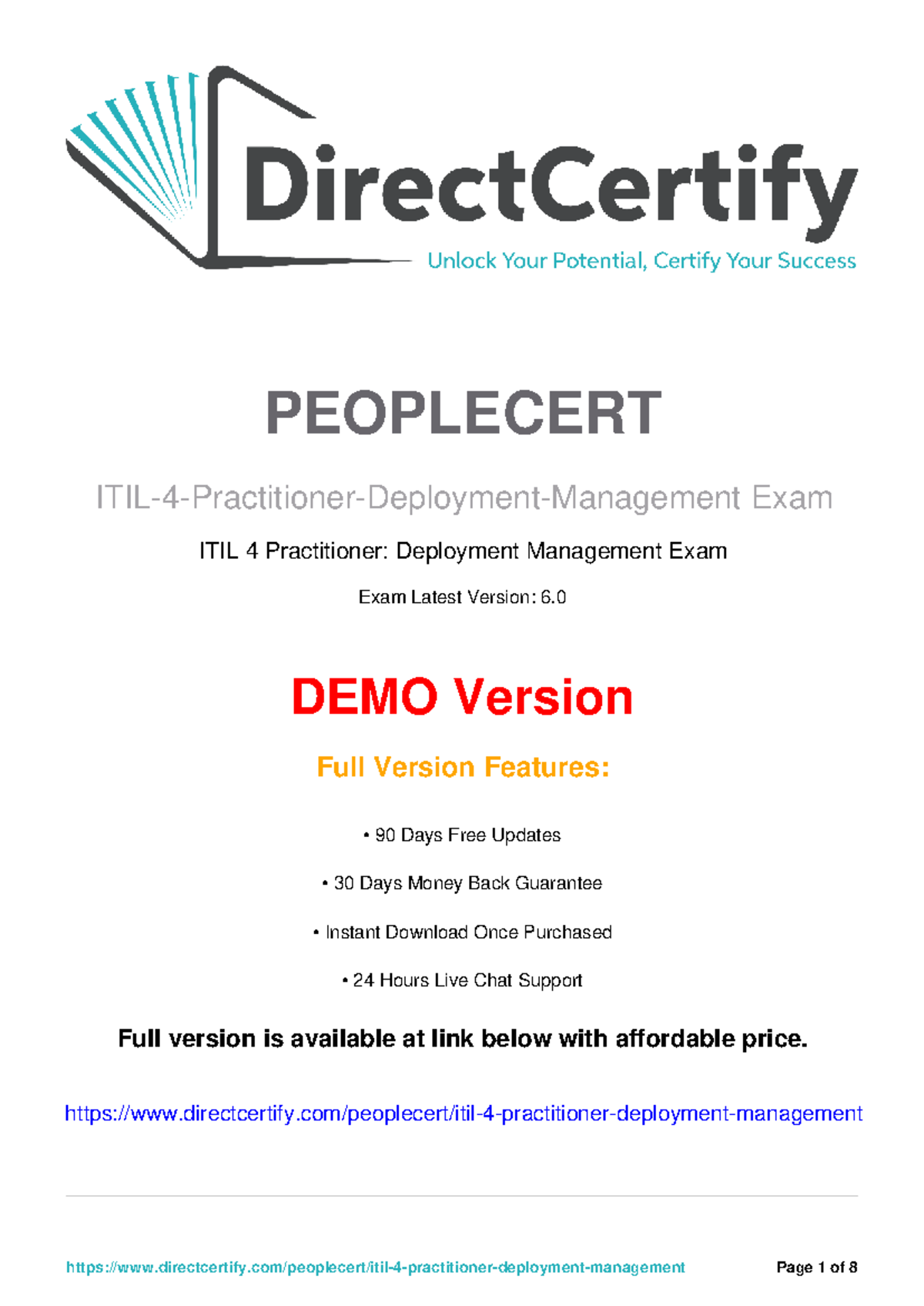 ITIL 4 Practitioner: Deployment Management Exam Latest PDF Q&A Guide ...