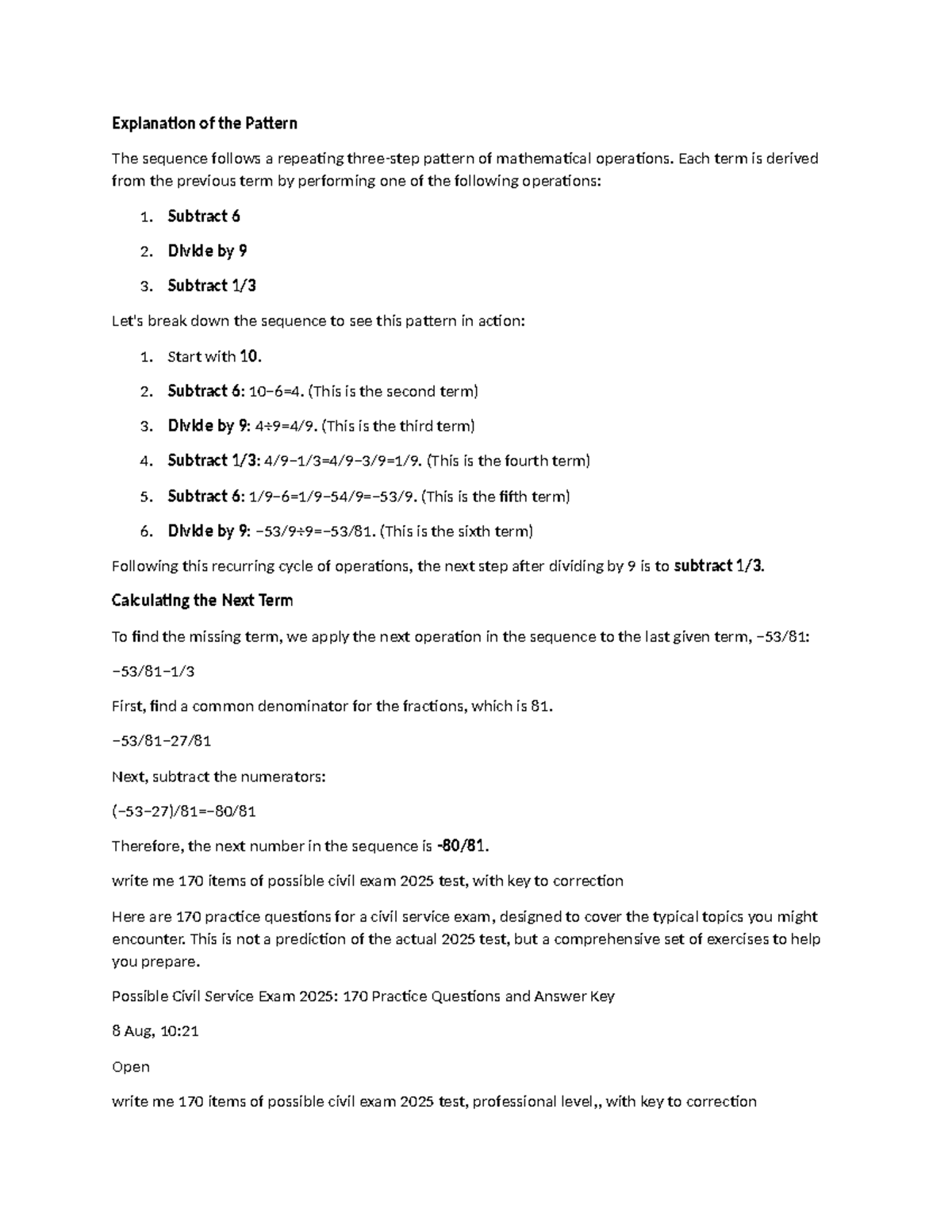 Civil Service Exam 2025: 170 Practice Questions & Solutions - Studocu