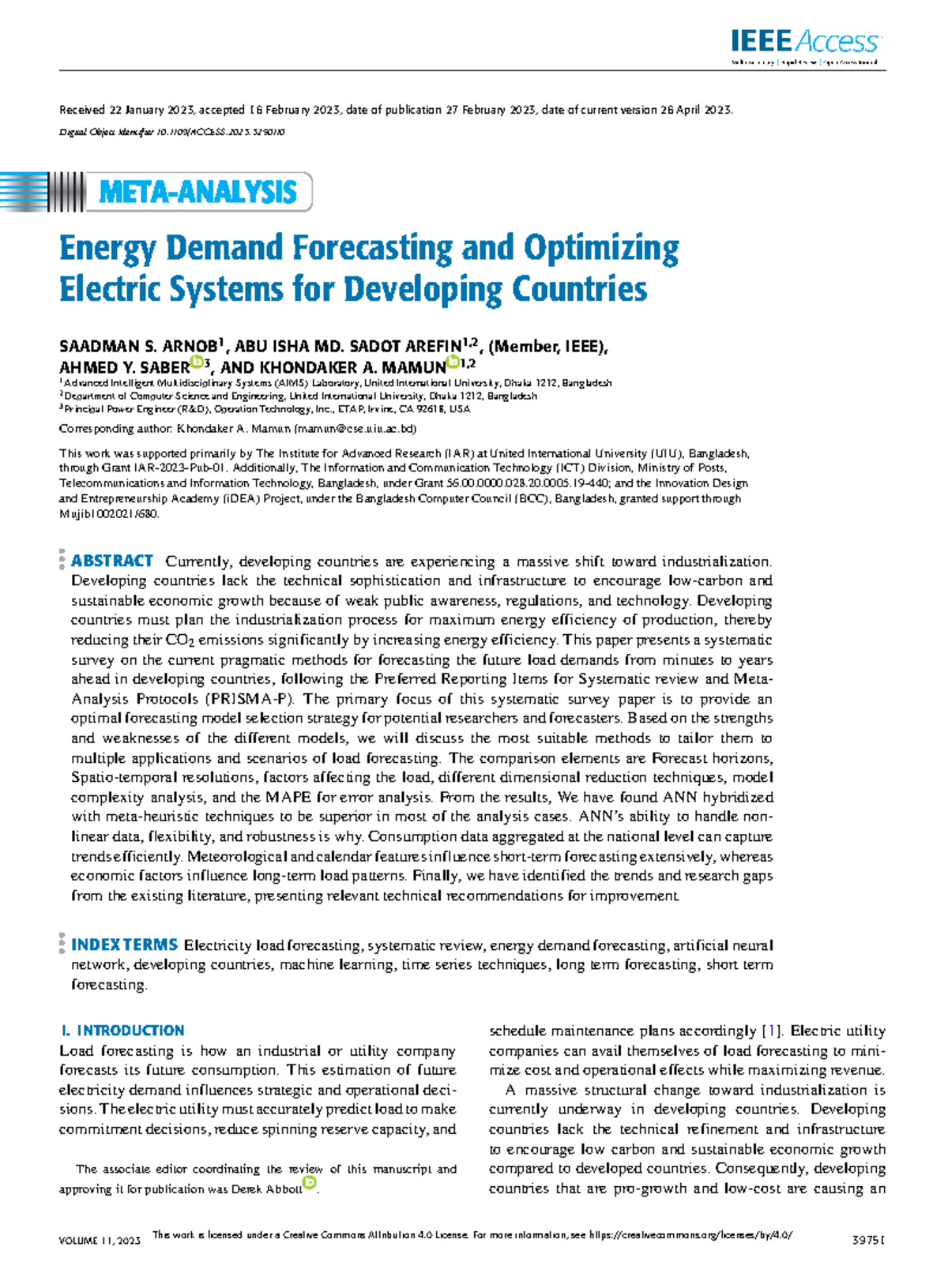 Energy Demand Forecasting in Electric Systems for Developing Countries ...