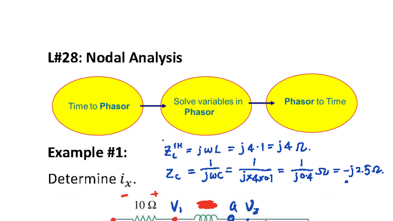 Nodal Analysis Example ZL: Determining 𝑖𝑥 and Setting Up Equations ...