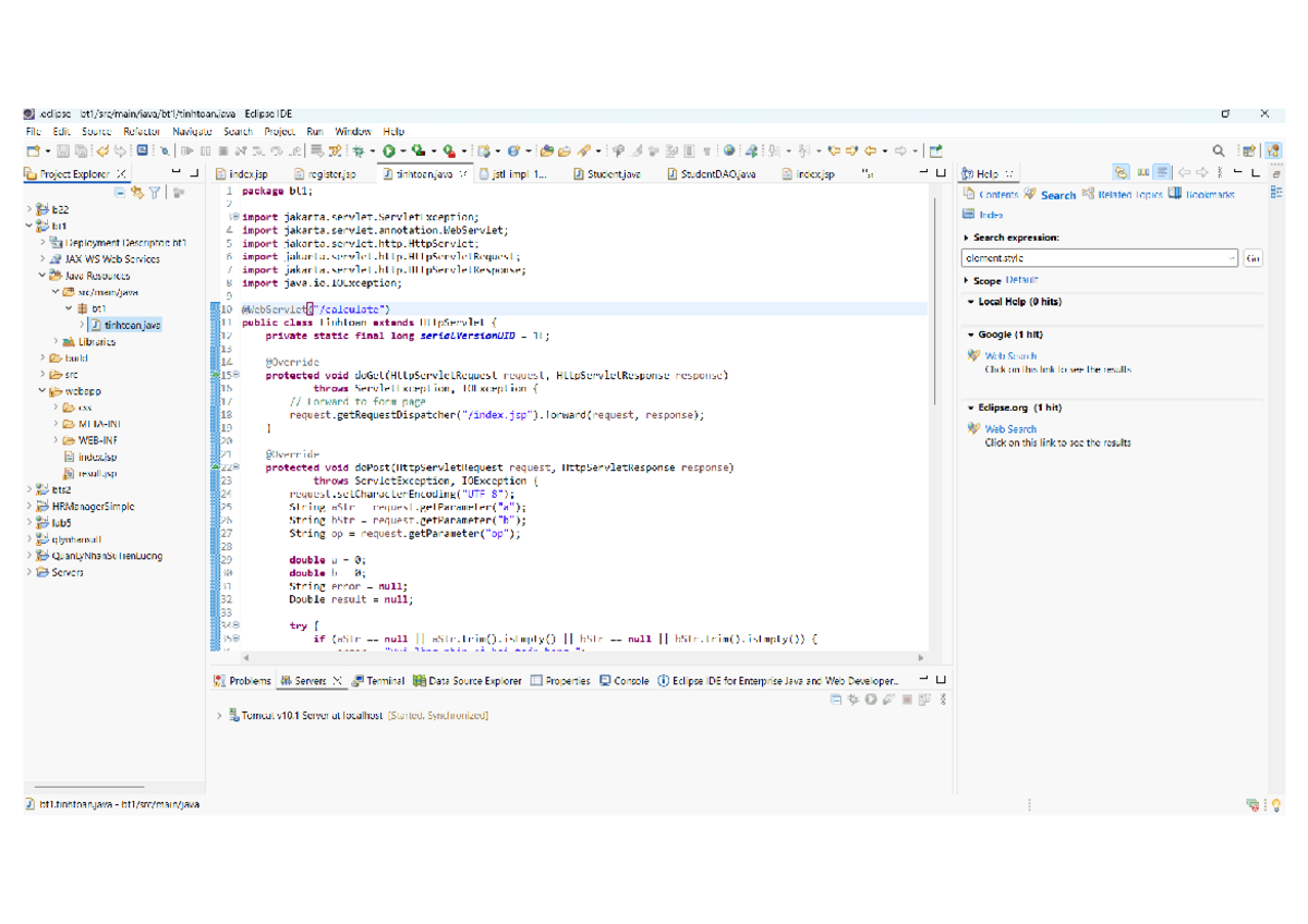 JSP & Servlet Project: Student Management System (CS101) - Studocu