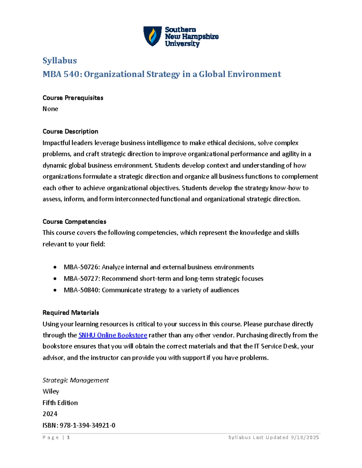 【英語】Organization Excutive Course 0 MBA 540: Outsourcing Strategy for Learning Development in 21TW