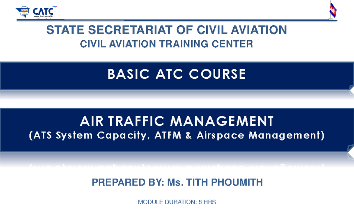 Basic ATC Course: ATS System Capacity & Airspace Management - Studocu