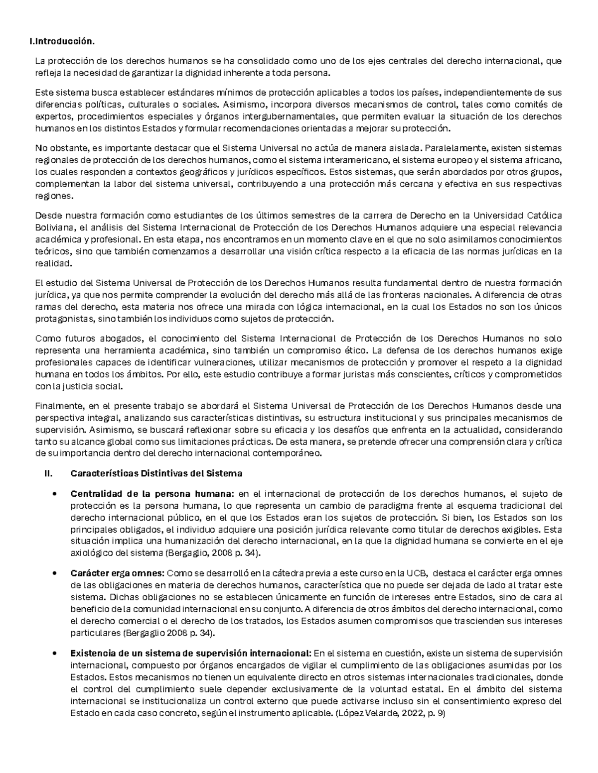 Sistema Internacional de Protección de los Derechos Humanos - UCB - Studocu