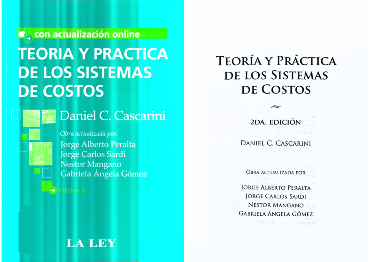 Teoría y Práctica de los Sistemas de Costos - Edición Actualizada - Studocu