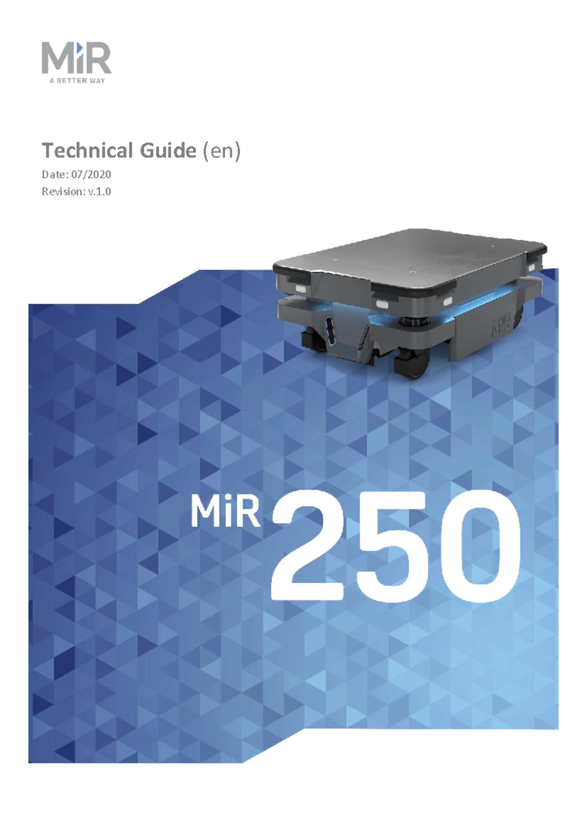 MiR250 Technical Guide (en) v.1.0: Overview & Troubleshooting - Studocu