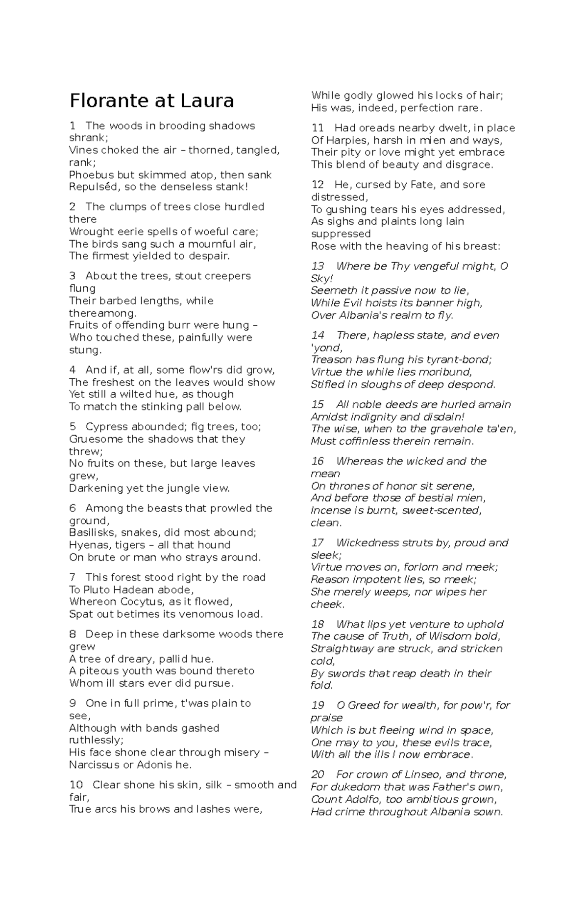 Florante at Laura: A Study Guide for ENG 101 Literature - Studocu