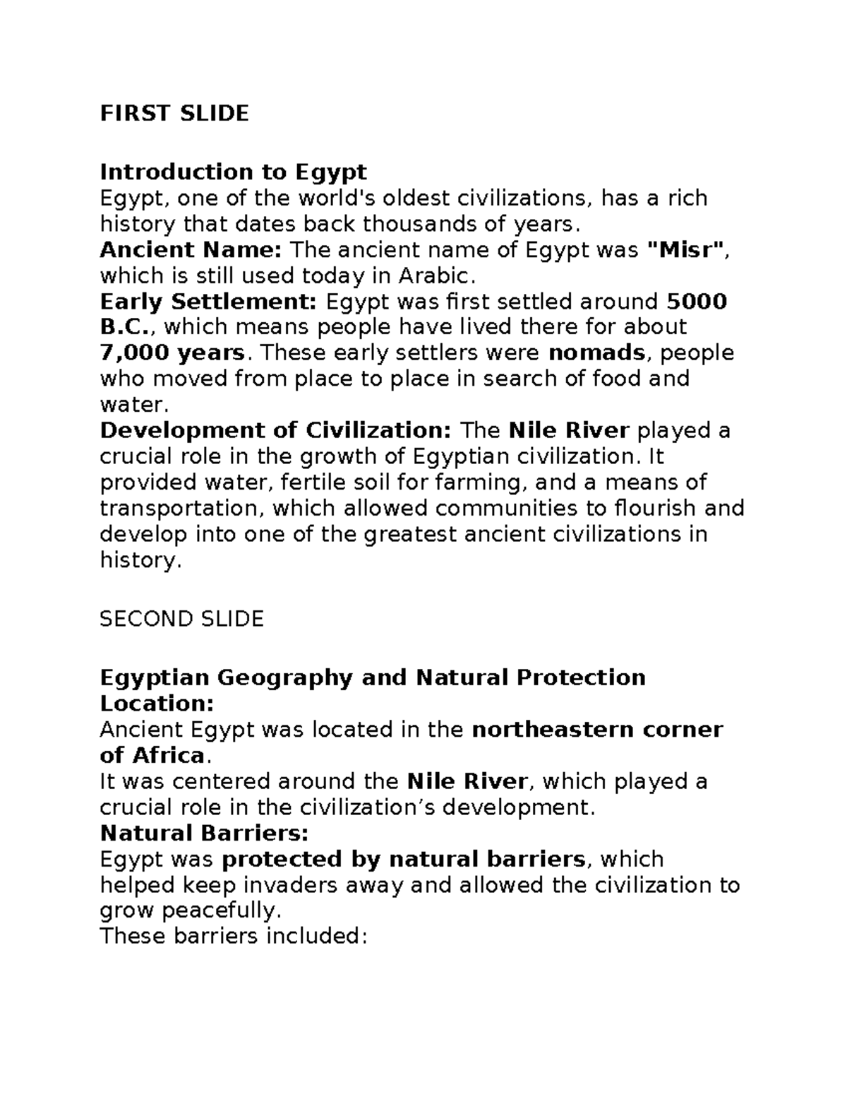 Introduction to Ancient Egypt: Geography, Nile, and Mummification (HIST ...