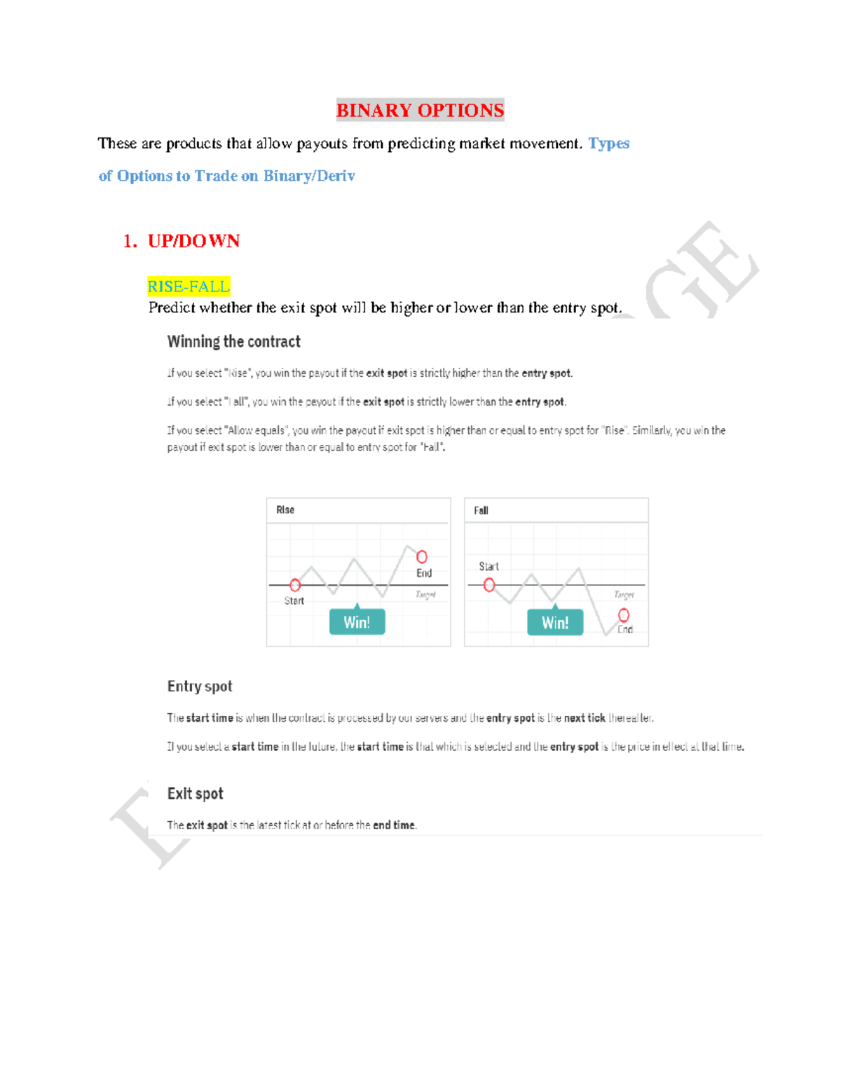 Binary Options 2024 - Comprehensive Guide to Trading Strategies - Studocu
