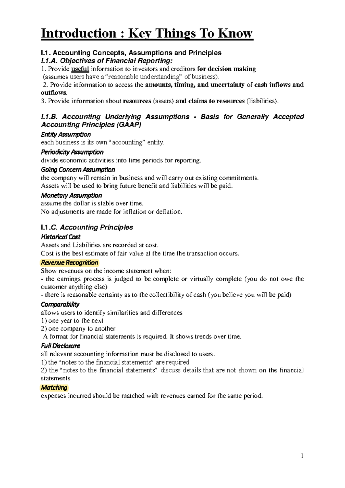 Introduction to Accounting Concepts and Principles (ACC 101) - Studocu
