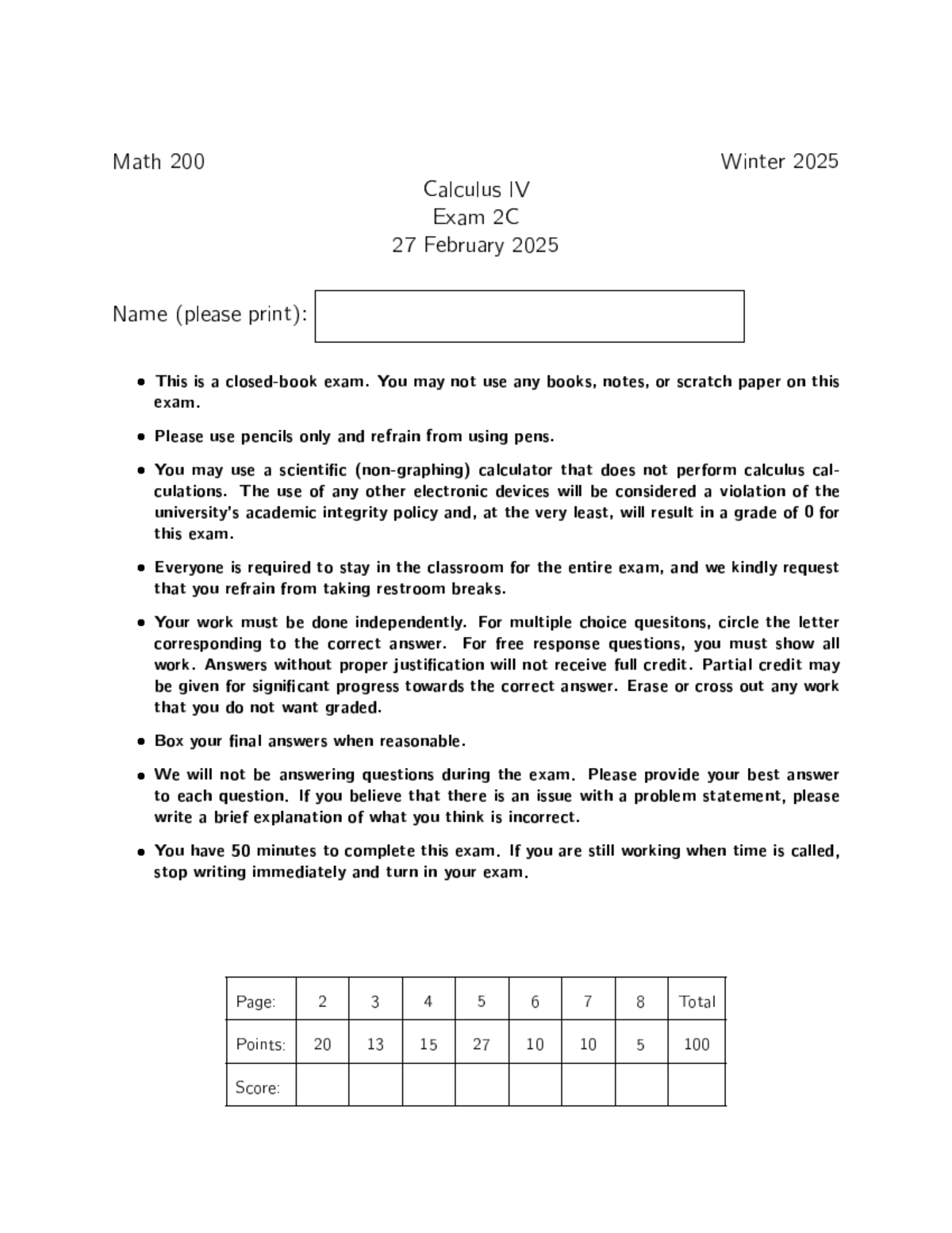 200 Sample Exam 2 Solutions: Comprehensive Guide - Studocu