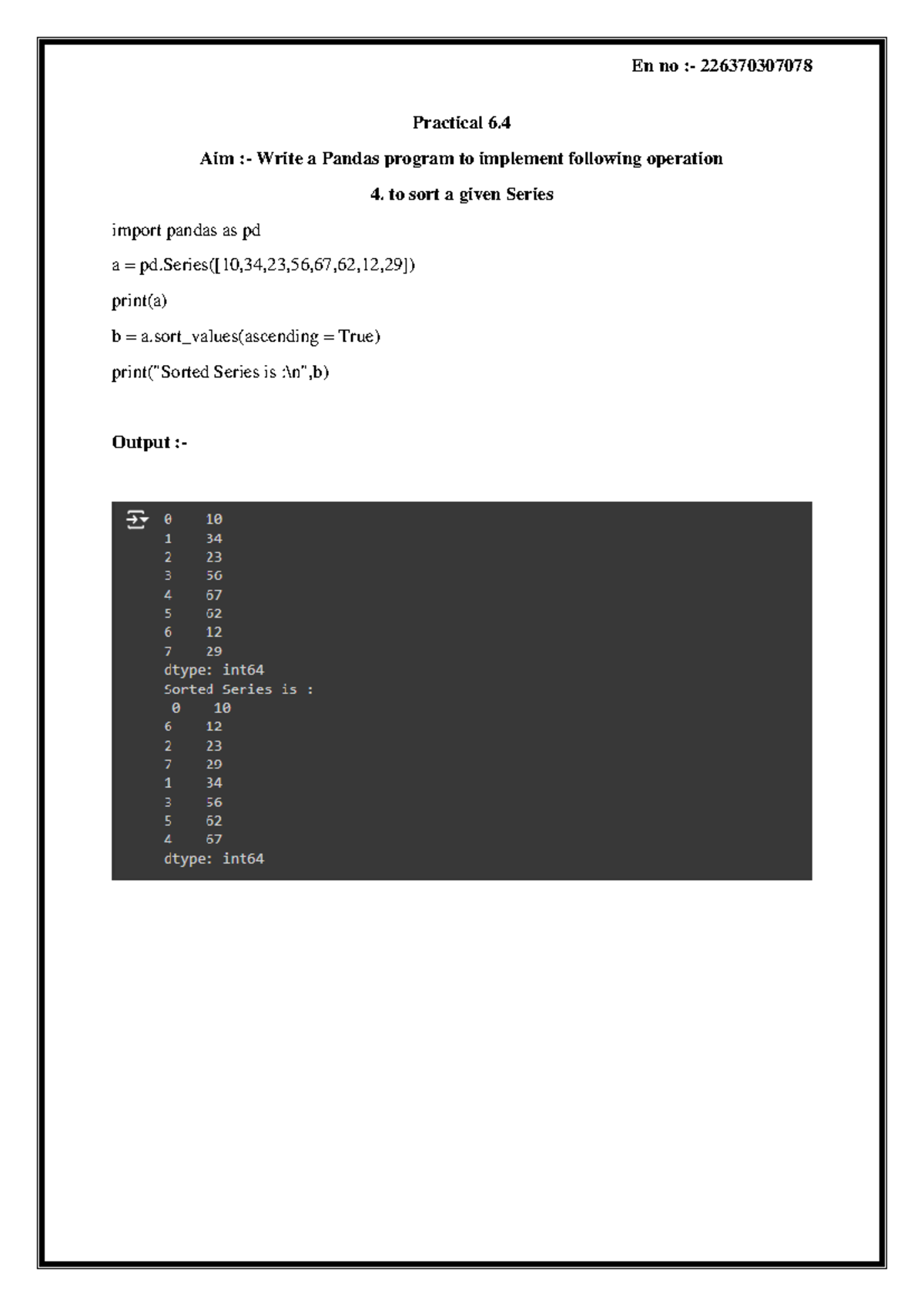 Practical 6-4 ML - pratical 6.4 - Machine learning - En no ...