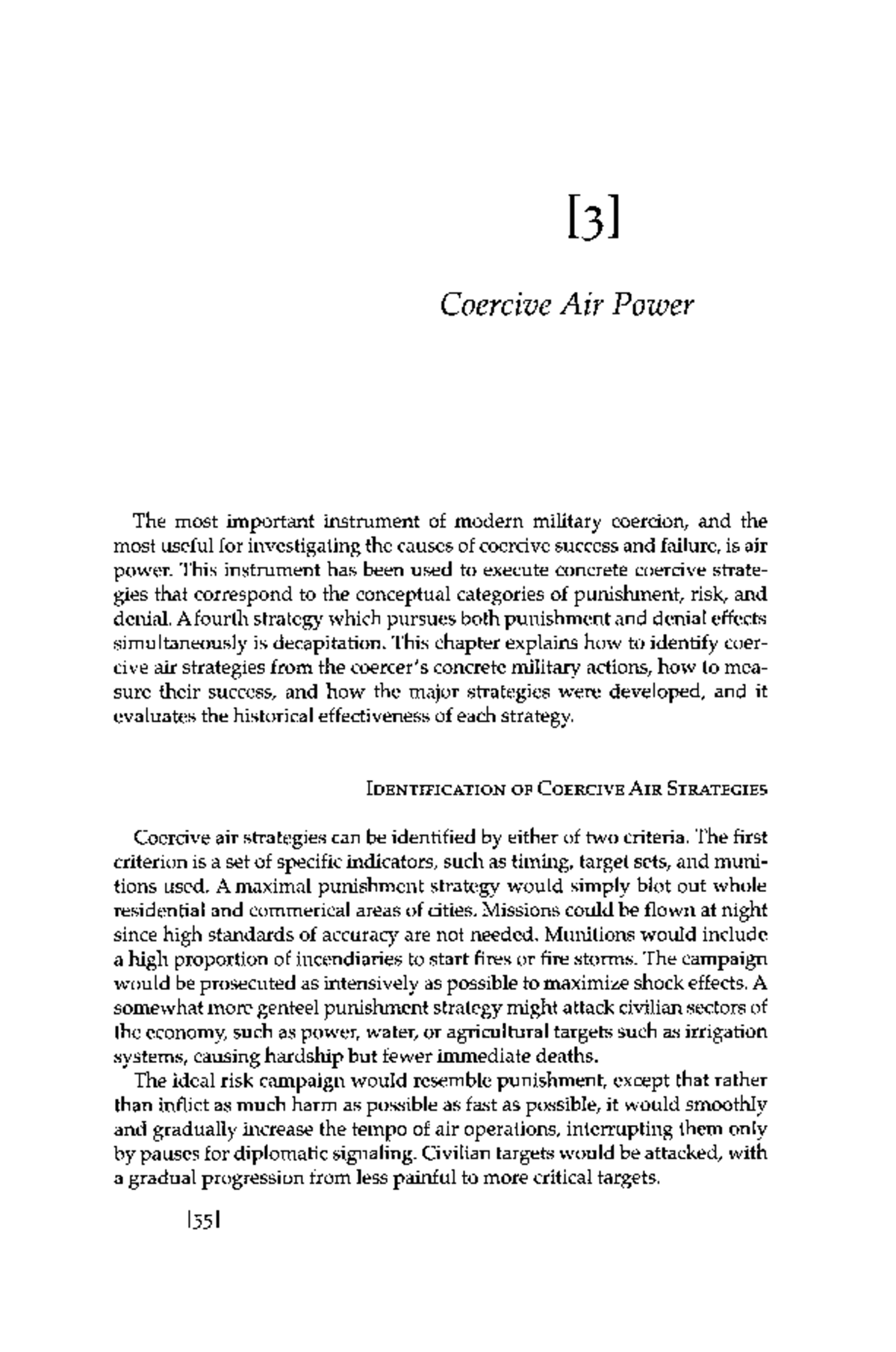 PAPE (1996) Chapter 3: Coercive Air Power Strategies and Effectiveness ...
