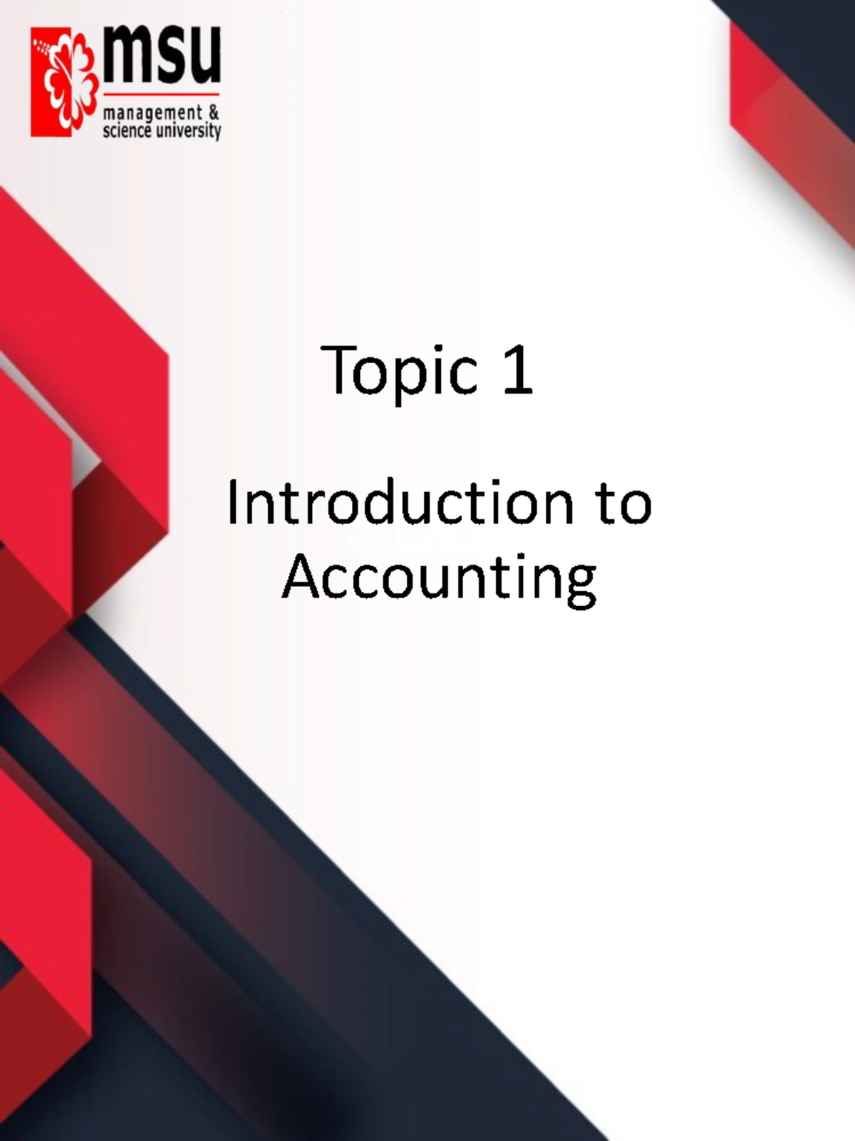 Topic 1: Intro to Accounting Concepts and Branches - ACC101 Overview ...