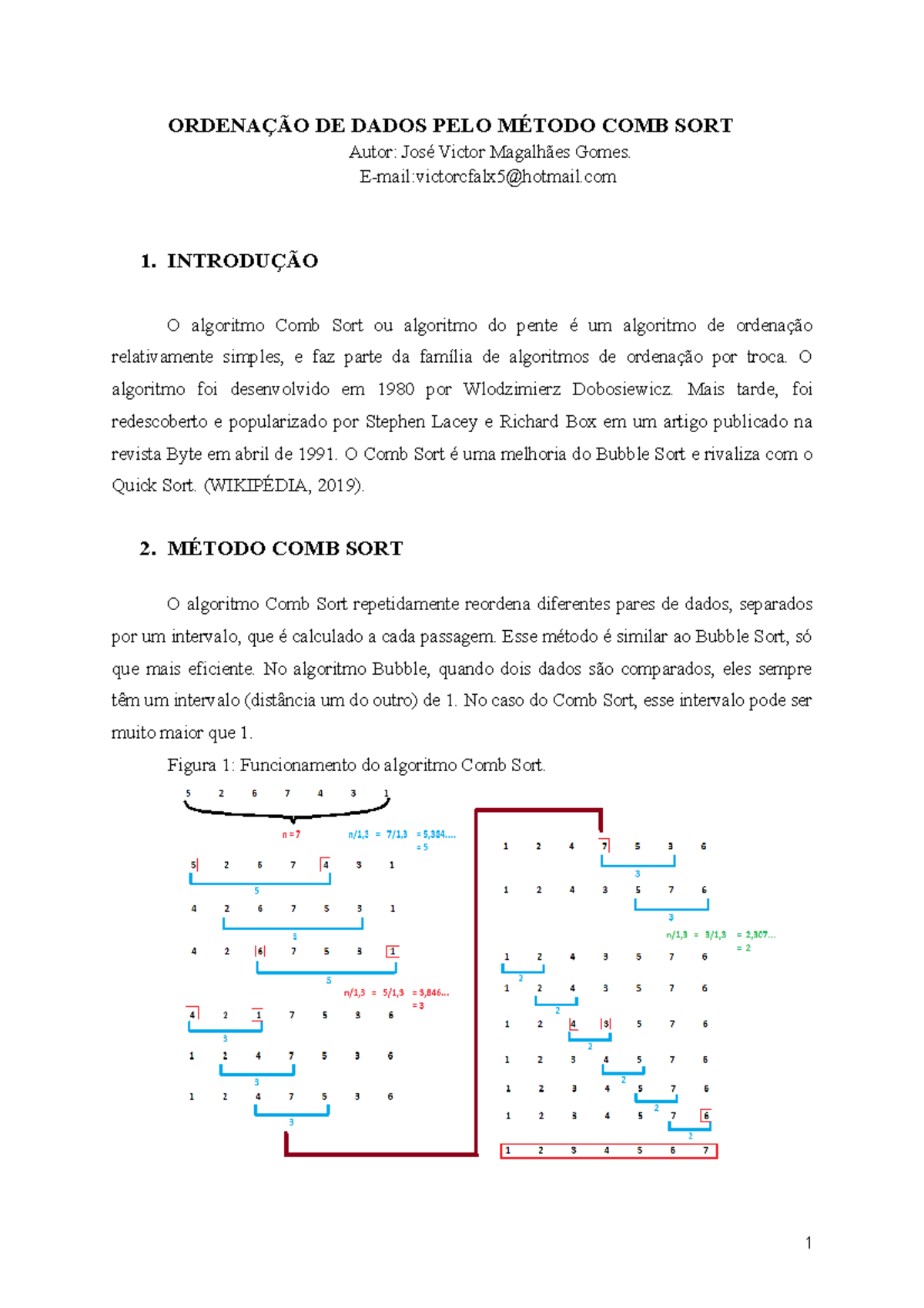 COMB SORT - Resumo Análise de Circuitos Elétricos 1 e Algoritmos de ...