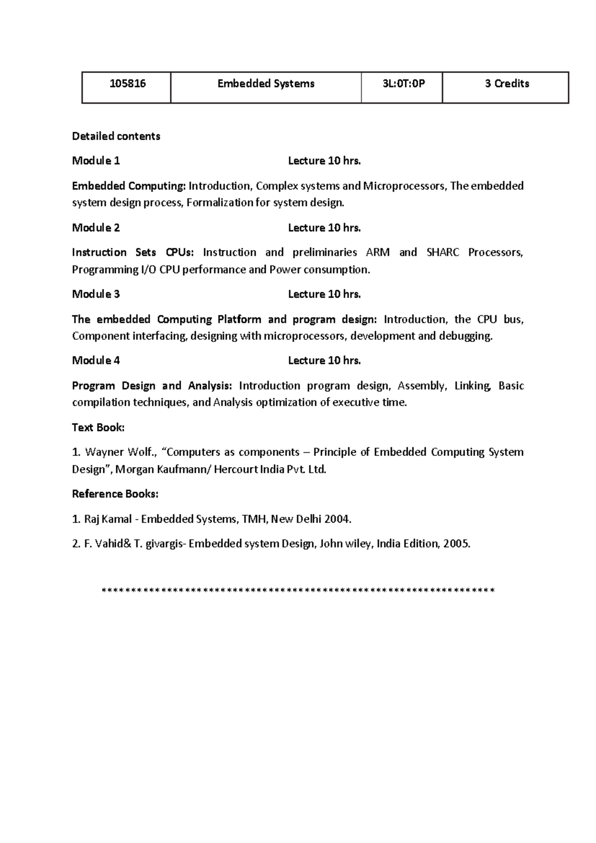 105816 Embedded Systems Lecture Notes: Design & Programming Insights ...
