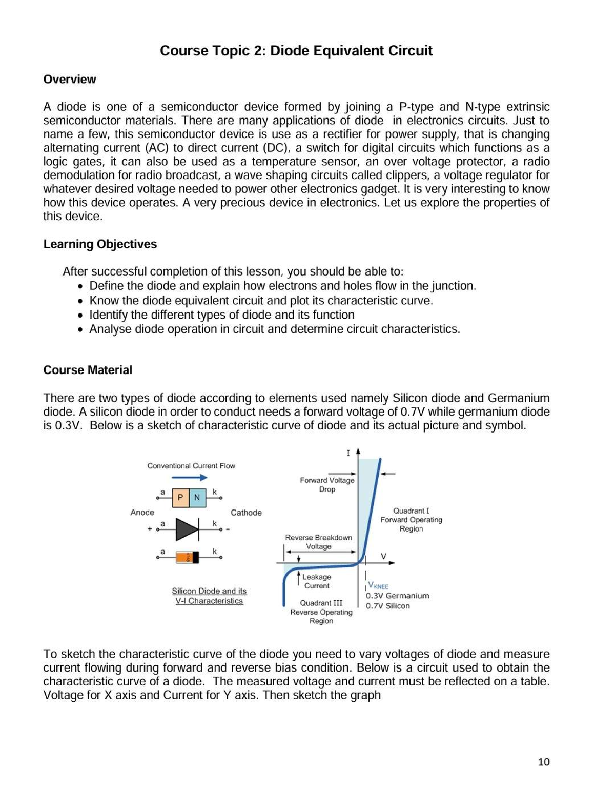 Diode Equivalent Circuit Overview: Topic 2 ECDA - Studocu