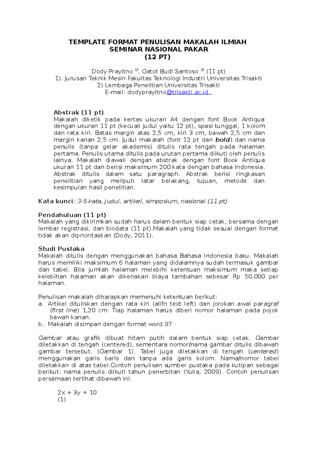 Template Format Penulisan Makalah Ilmiah - Seminar Nasional 2017 - Studocu