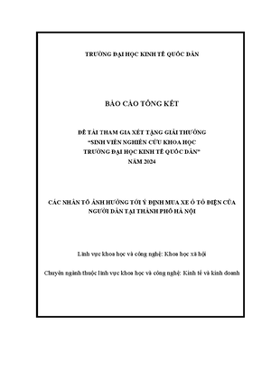 [Solved] dn cho mt bi tiu lun bo co v ch nh gi thc trng nhim t vit nam ...