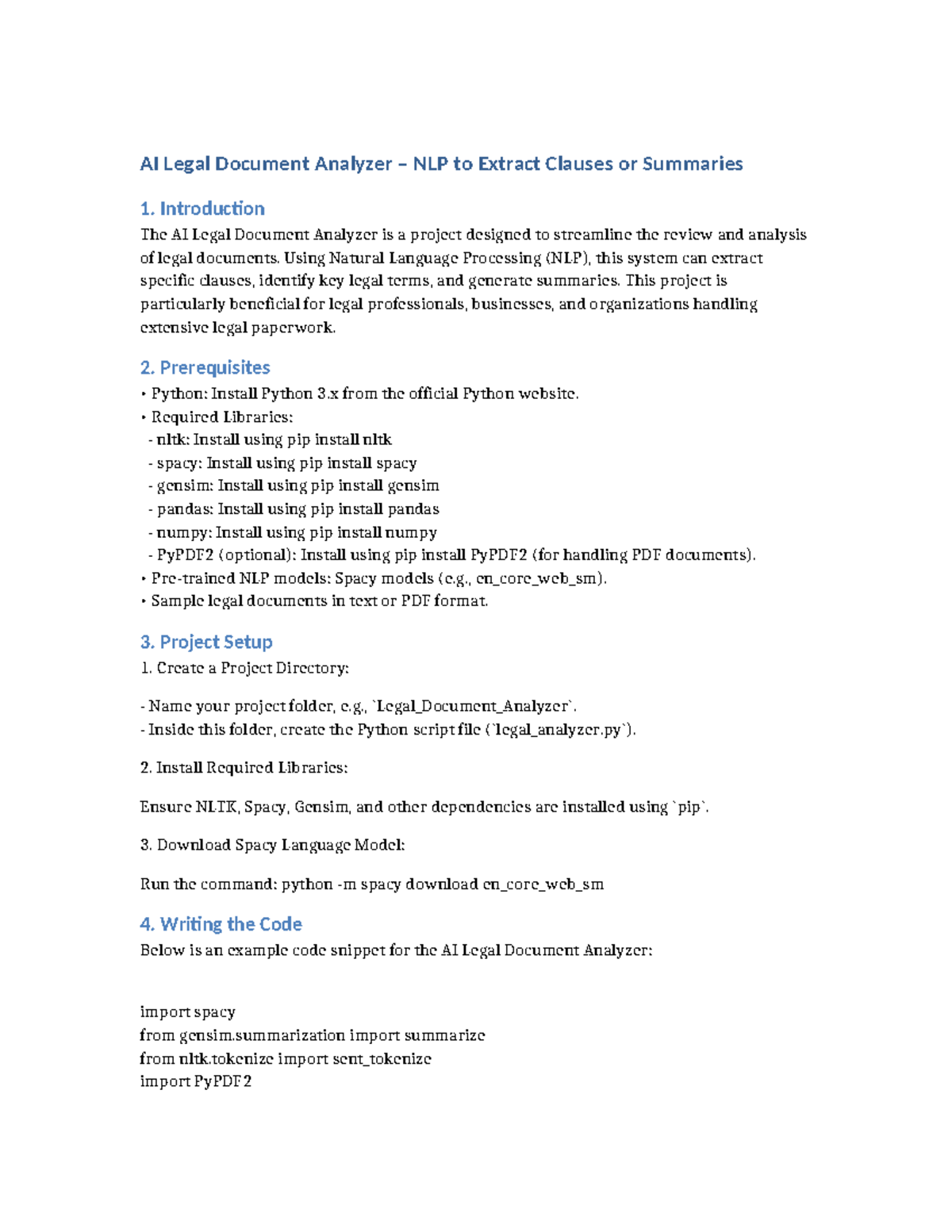 AI Legal Document Analyzer Guide: NLP for Clause Extraction - Studocu