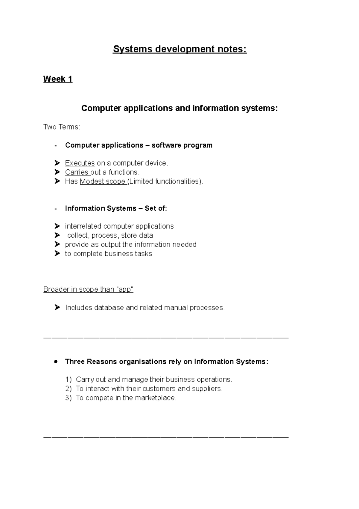 Systems Development Notes (Week 1-3): Insights on SDLC and ...