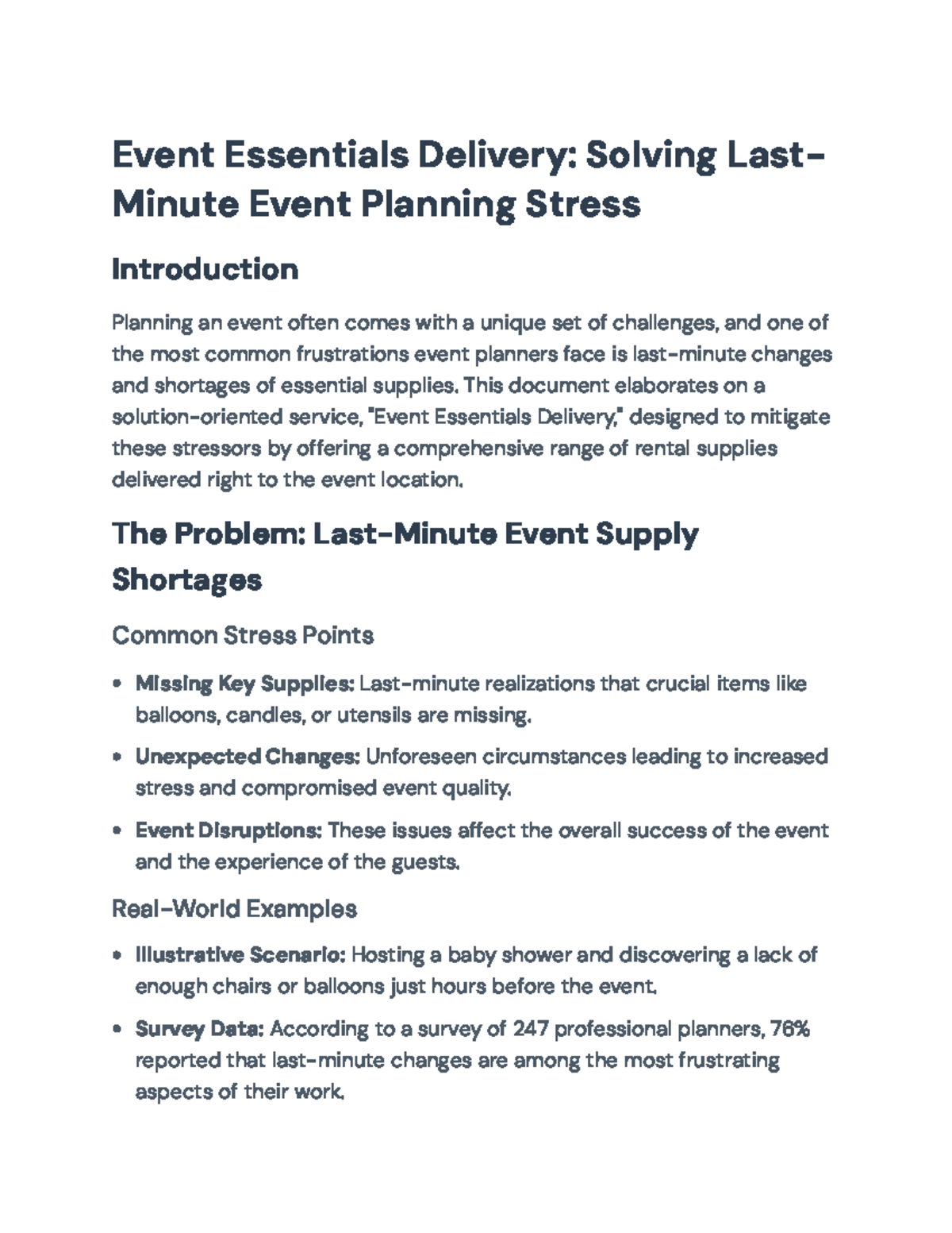 Event Essentials Delivery: Solutions for Last-Minute Event Stress ...
