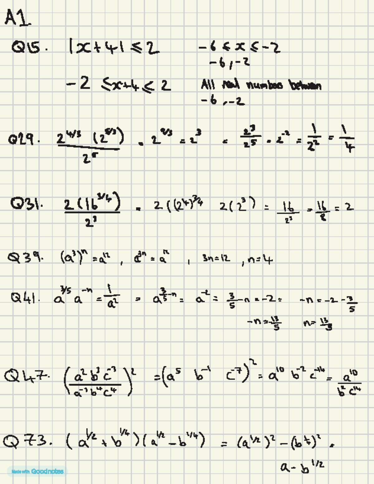 Math for Econ - Practice Material for Intro Course (MATH 101) - Studocu