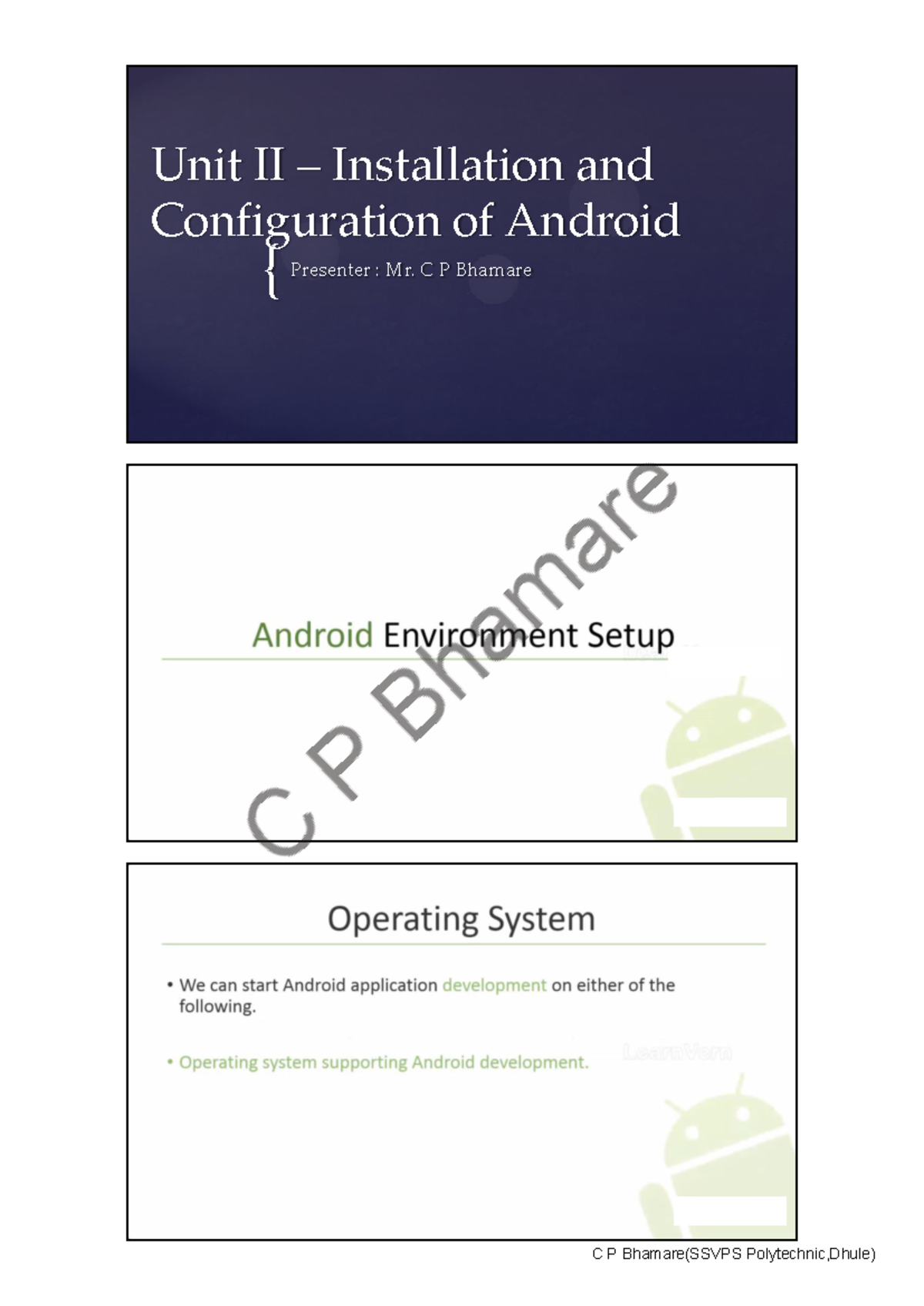 MAD Unit II – Intsallation and Configuration of Android - { Unit II ...