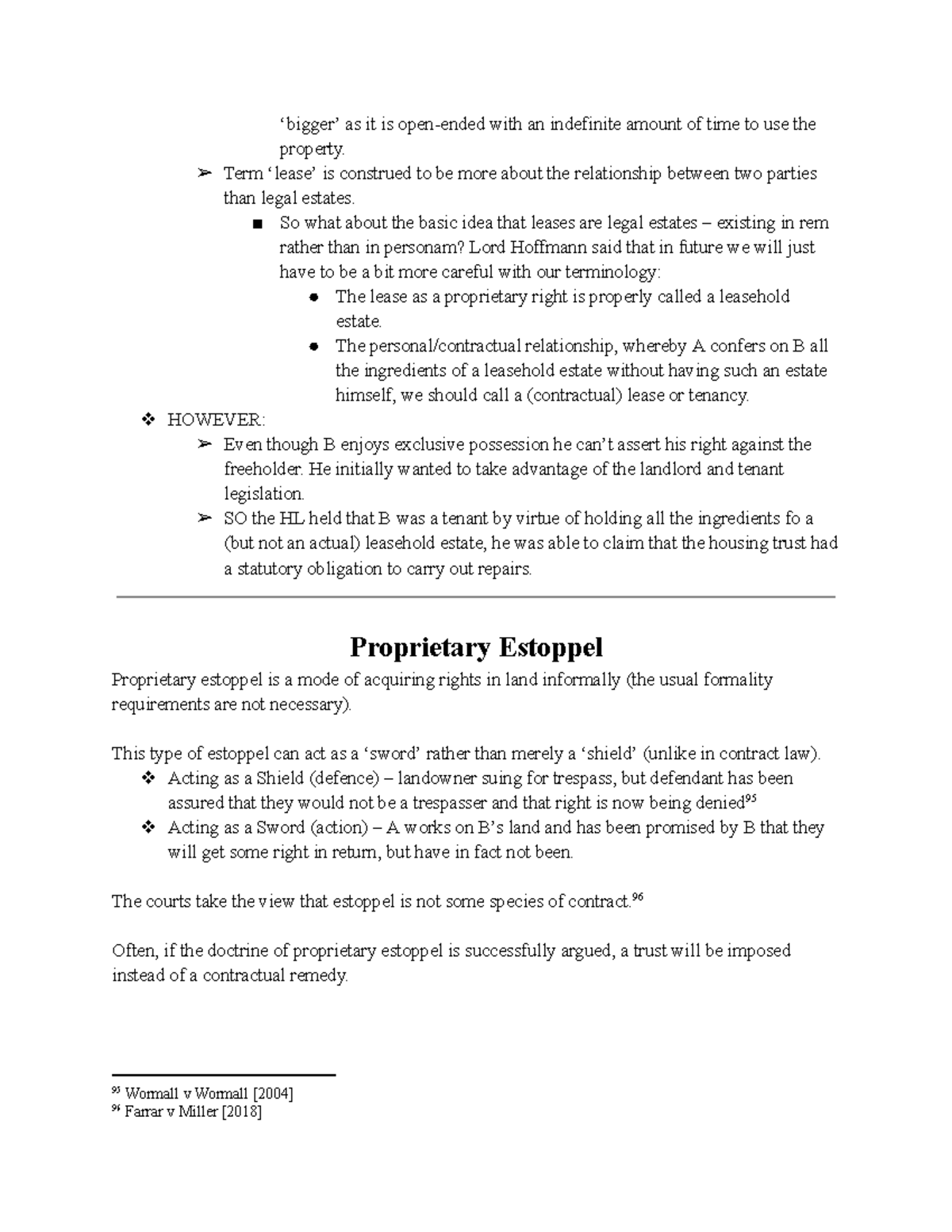 Proprietary Estoppel: Key Concepts and Case Law Analysis (Course Code ...