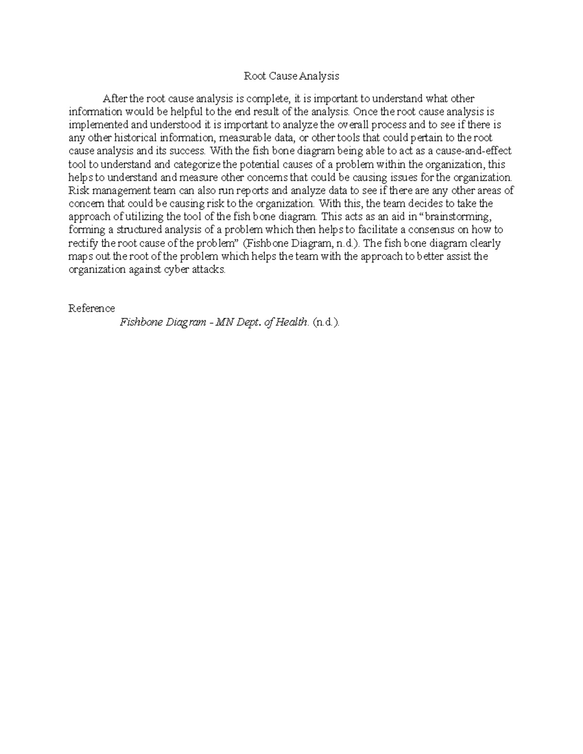 Root analysis - Summary Operations and Risk Management in Health Care ...
