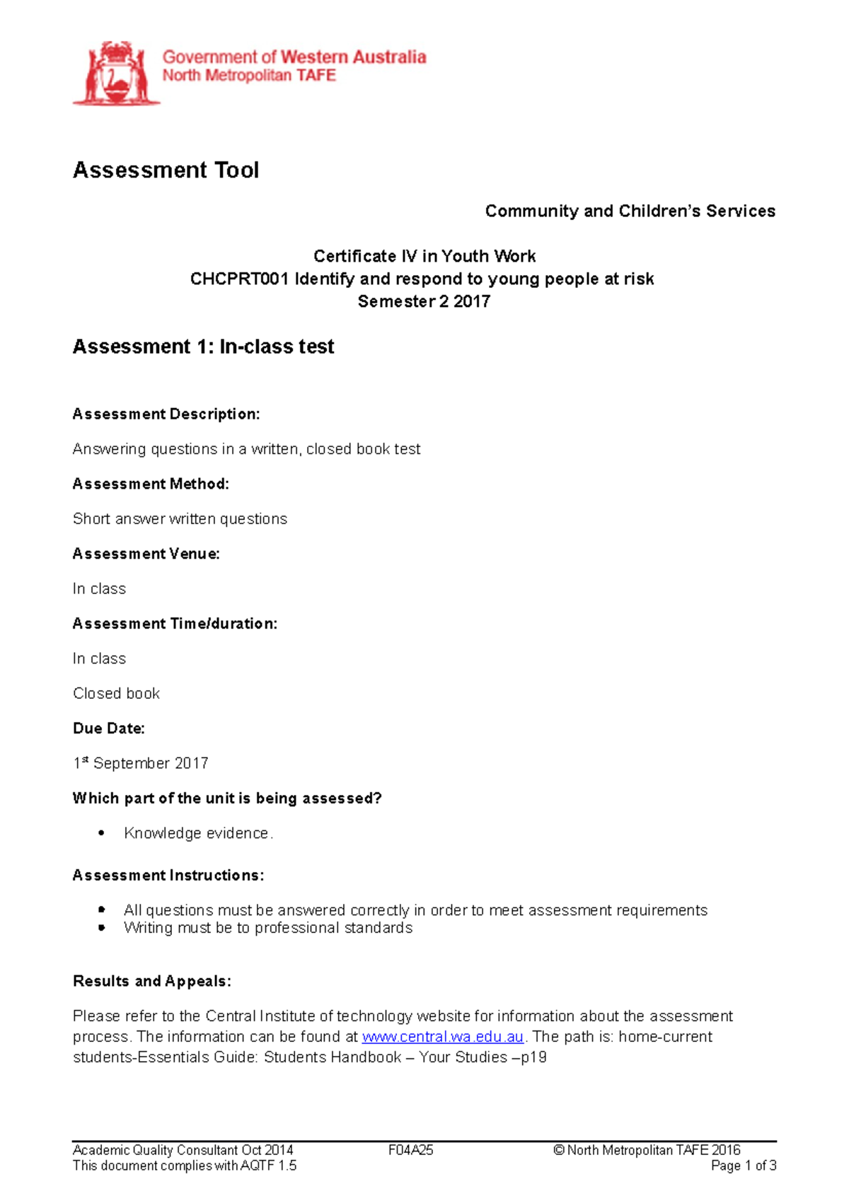 Ass 1 CHCPRT001 Child Protection Assessment Tool & Case Study Analysis ...