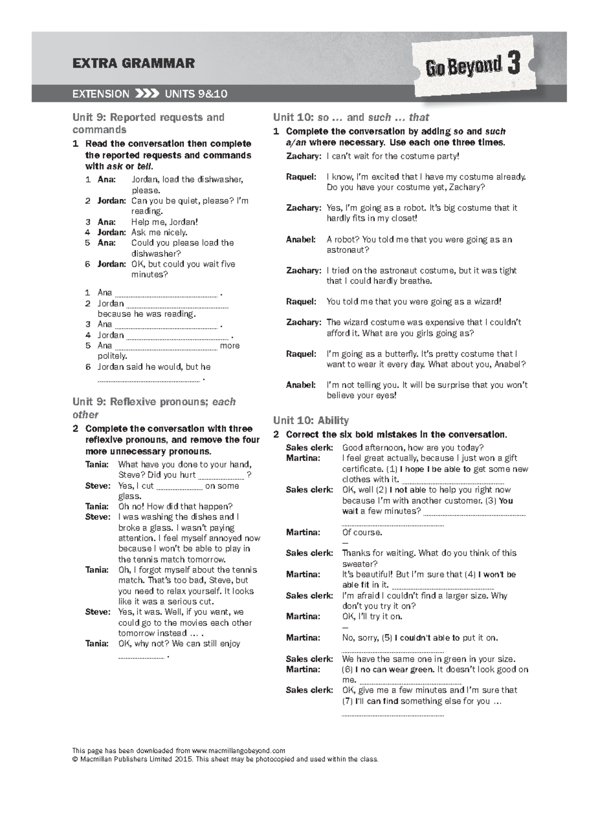 Gobeyond L3 Gr Ex Wsh5 - develop Enlish - EXTRA GRAMMAR This page has ...