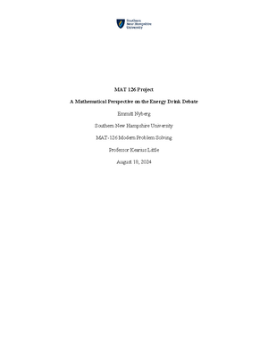 MAT 126 Module Five Project Draft - a. What techniques from the book ...