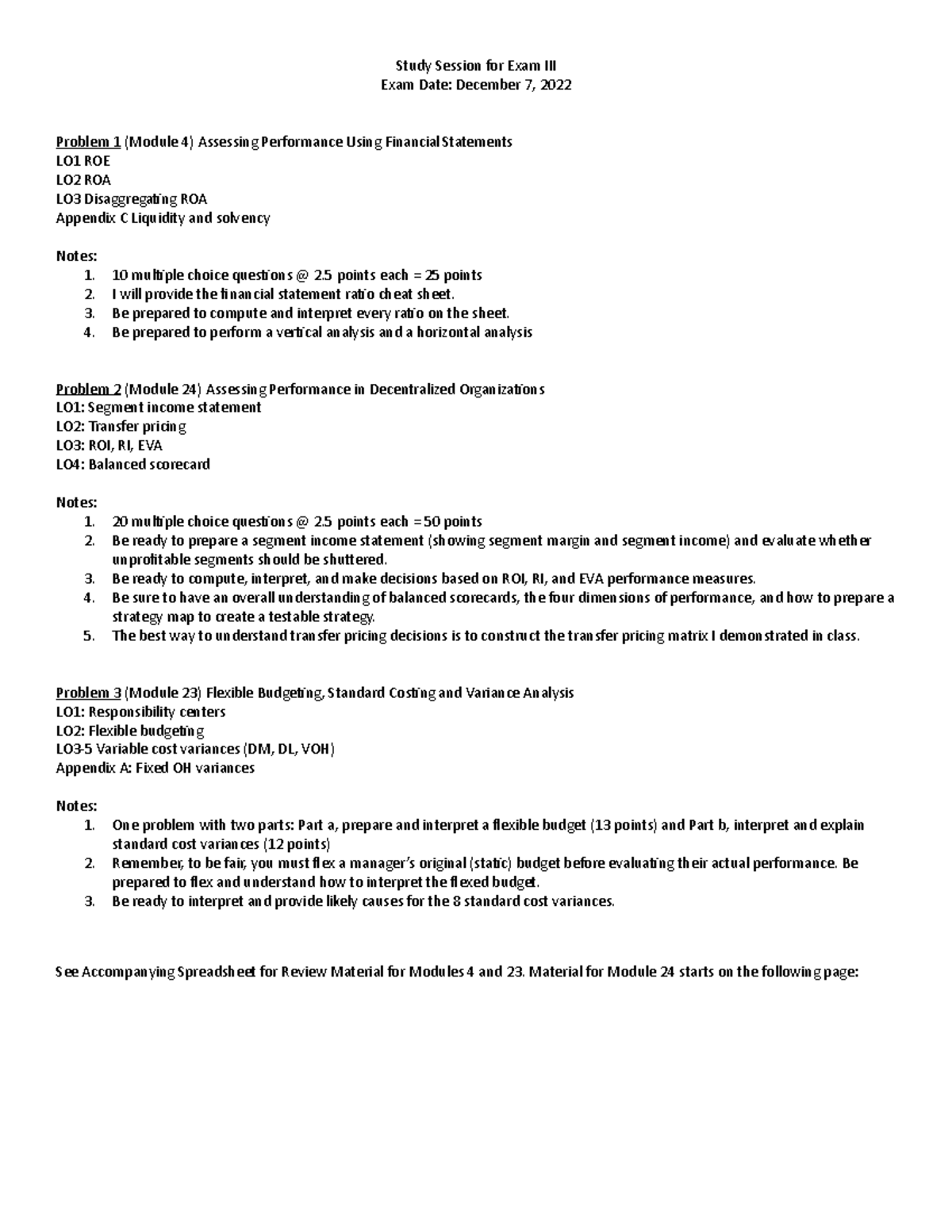 Study Review for Exam III (ACCT 202) - Key Insights & Strategies - Studocu