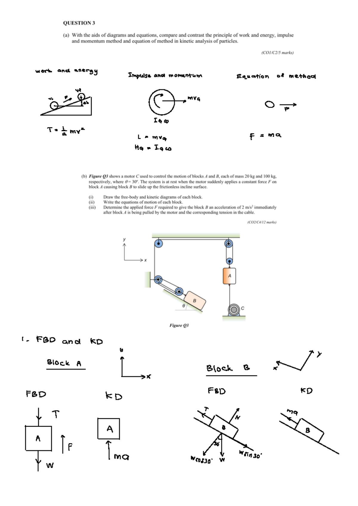 MEC420 Group Assignment: Kinetic Analysis of Work, Energy, & Momentum ...