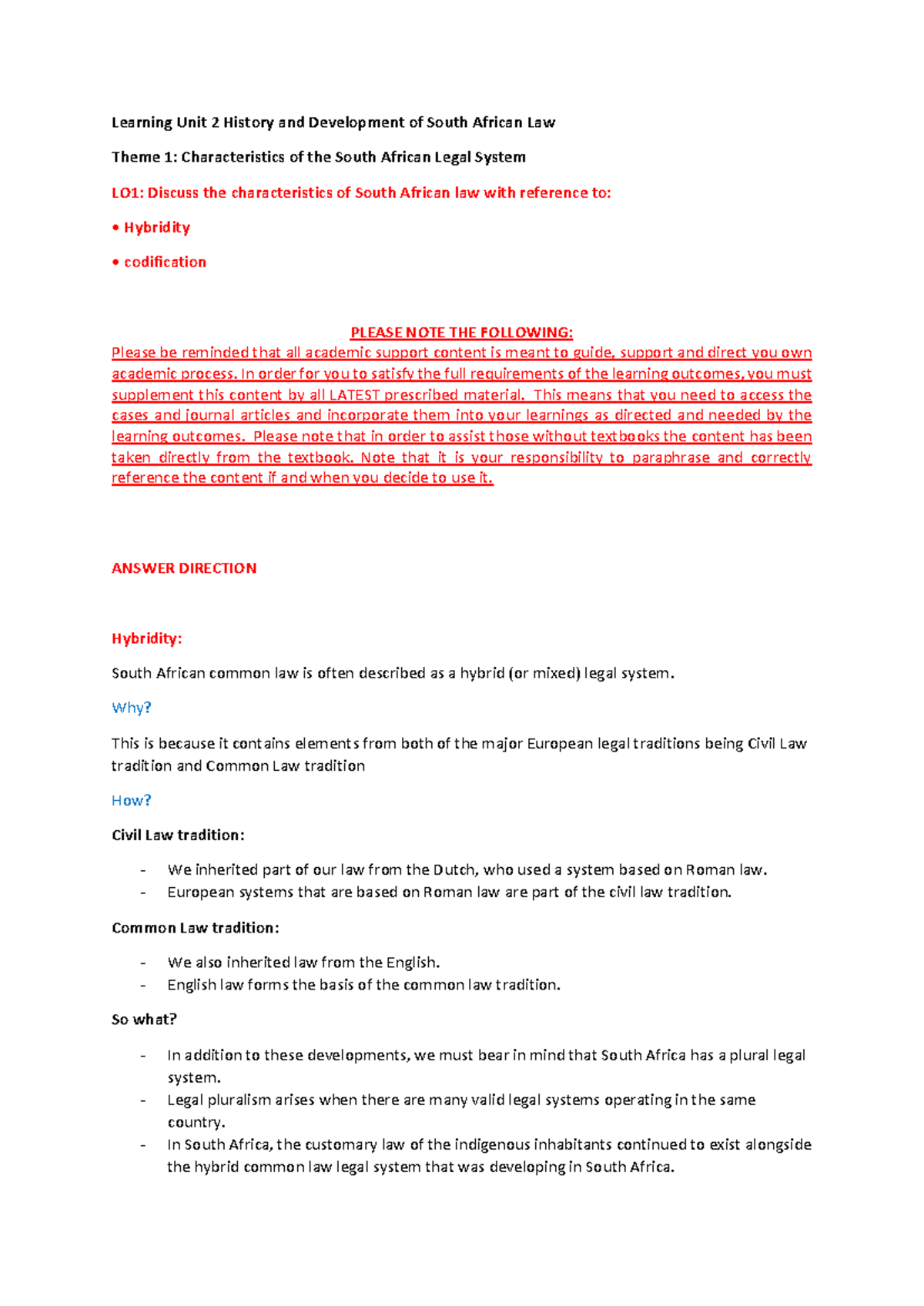 LU 2 Theme 1 - These are lecture slides - Learning Unit 2 History and ...