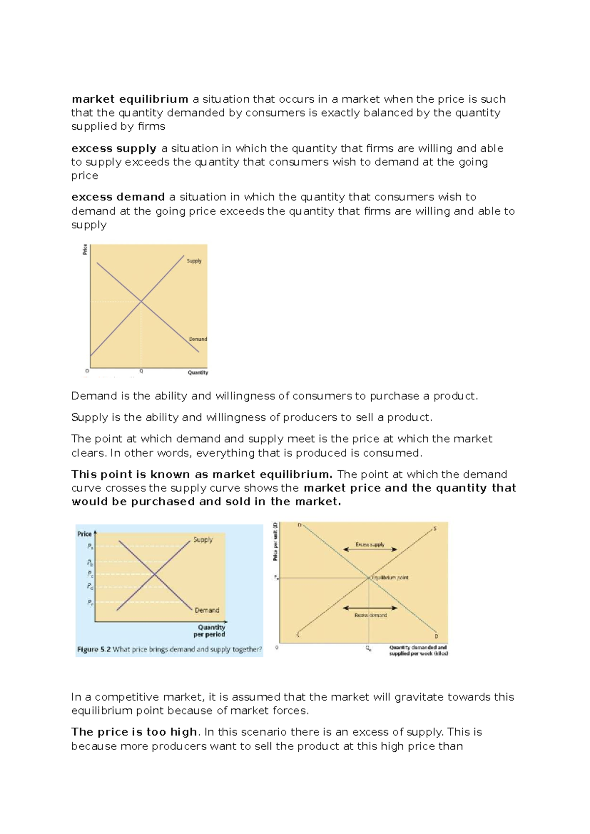 Market Equilibrium: Understanding Demand and Supply Dynamics - Year 12 ...