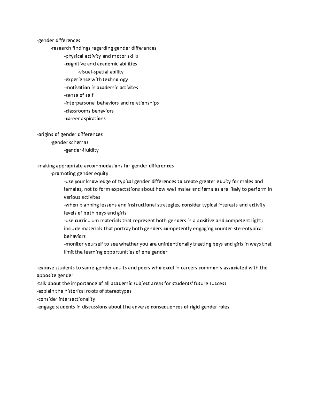 Chapter 4 - Gender Differences -gender differences -research findings ...