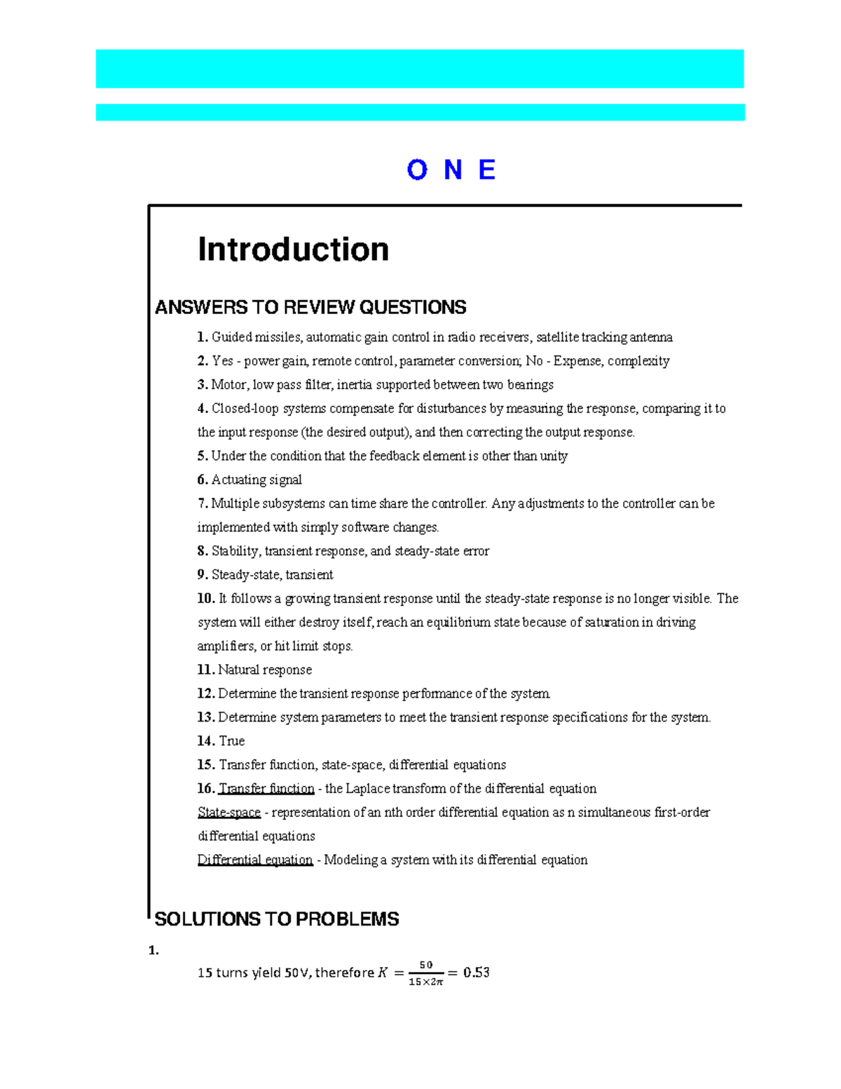 Chapter 1: Introduction to Aero371 Concepts and Problem Solutions - Studocu