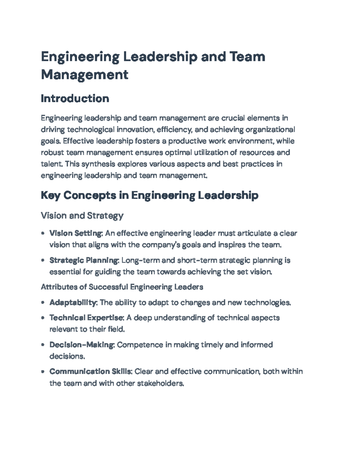 ENGR 410: Best Practices in Engineering Leadership & Team Management ...