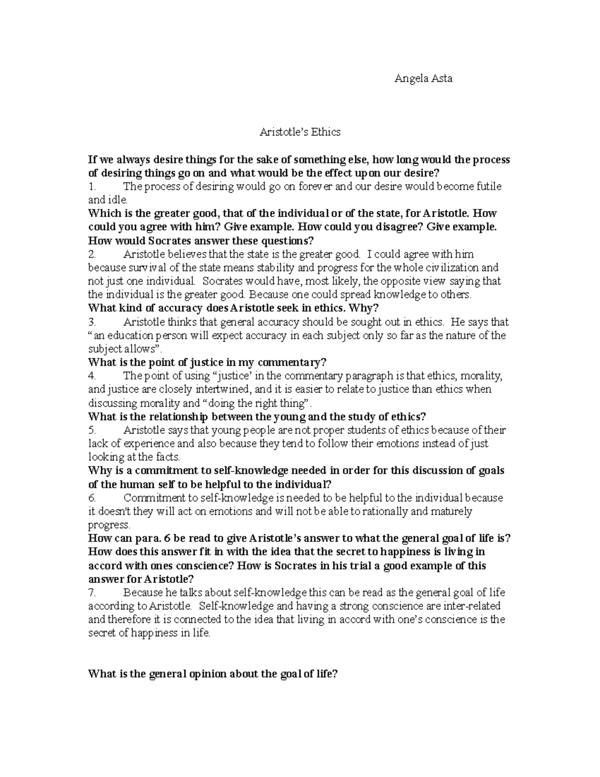 Phil 101 Final Exam Study Guide: Aristotle's Ethics Insights - Studocu