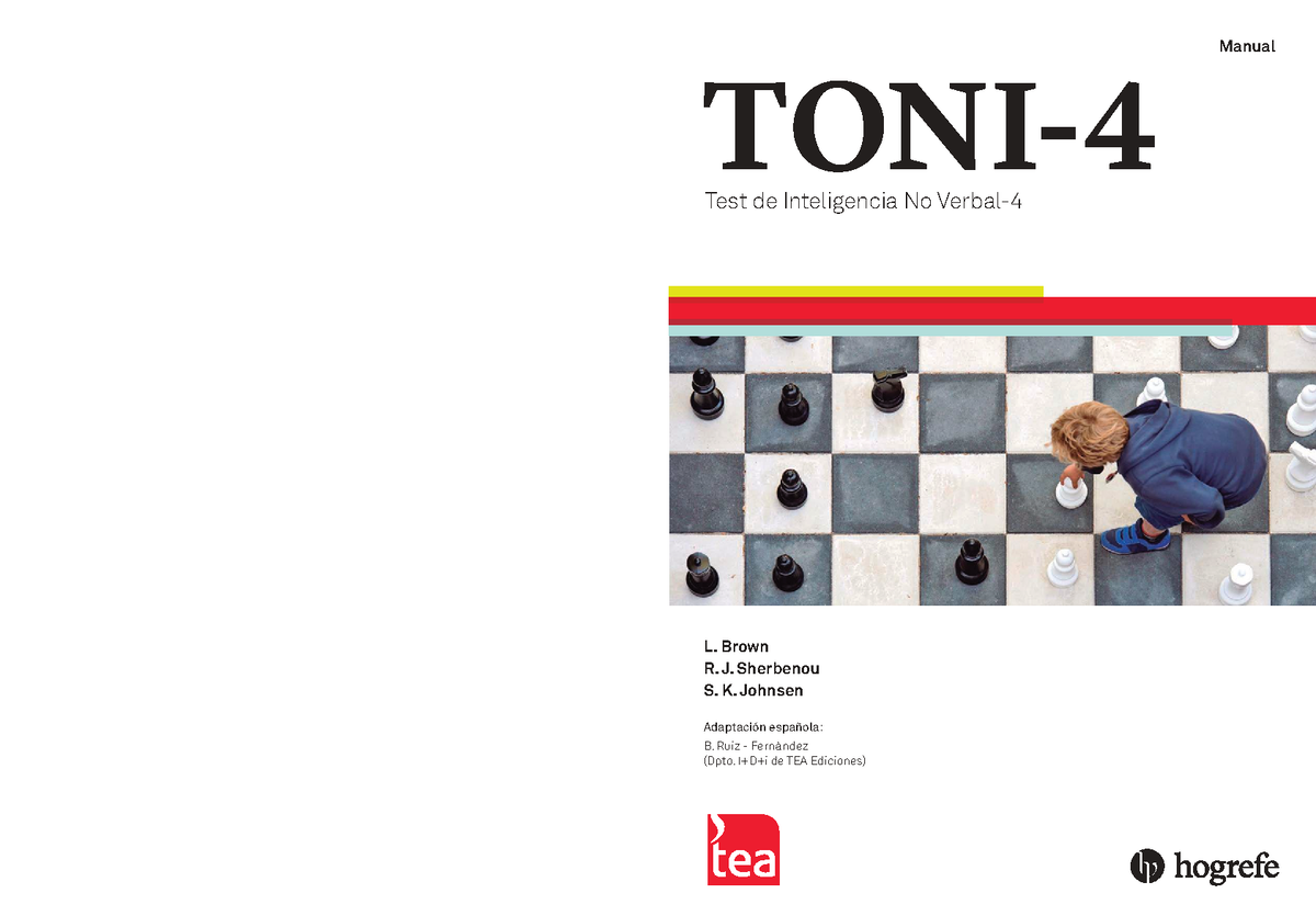 TONI-4: Manual de Aplicación y Corrección del Test de Inteligencia No Verbal - Document Preview