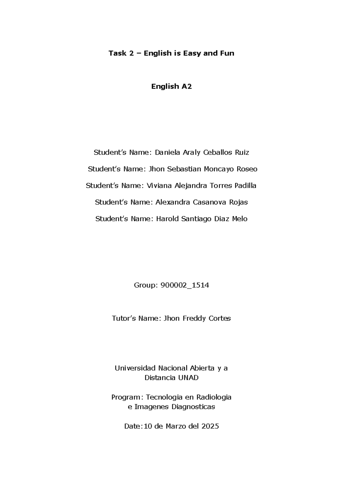Task 2 - English is easy and fun - Task 2 – English is Easy and Fun ...