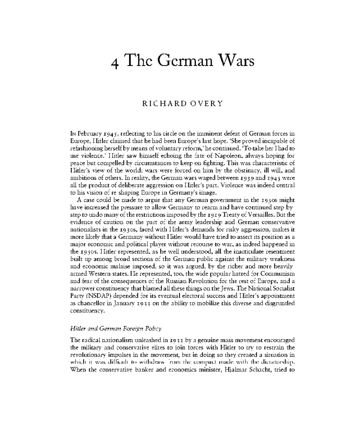 The German Wars: An Analysis of Hitler's Foreign Policy and Military ...