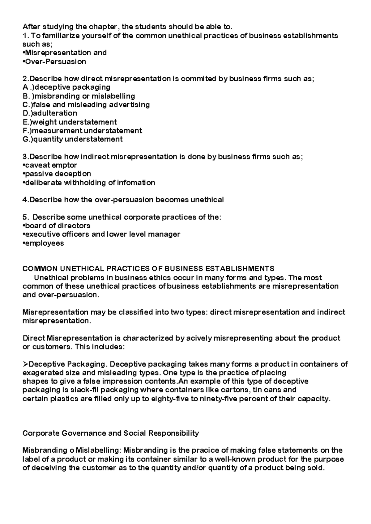 Chapter 2 Lesson 2 Entrep - After studying the chapter, the students ...