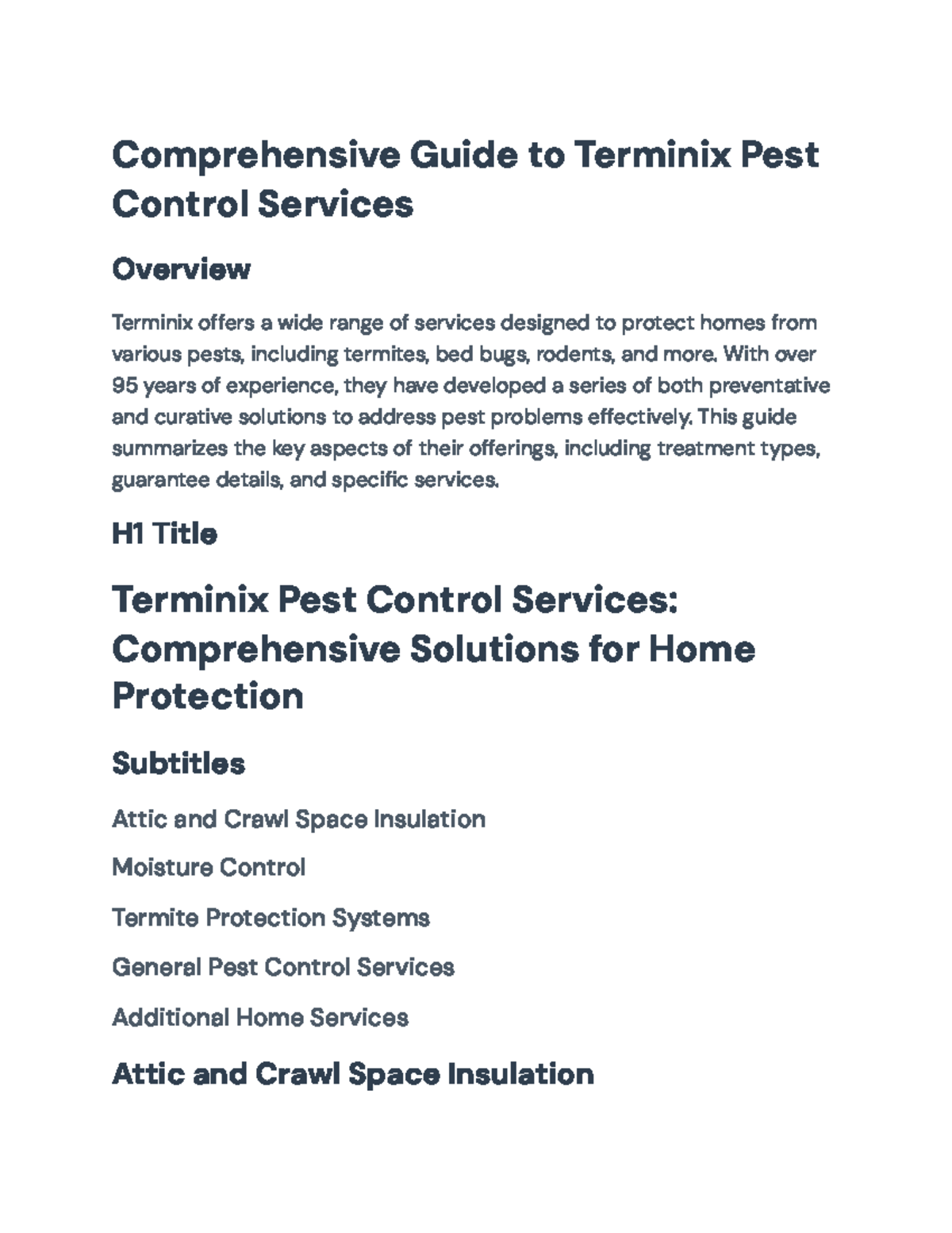 Terminix Pest Control Services: Comprehensive Home Protection Solutions ...