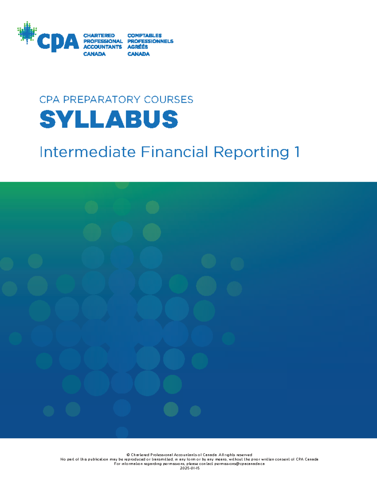 CPA PREPARATORY COURSE SYLLABUS: Intermediate Financial Reporting 1 ...