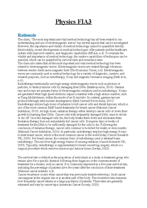 FIA3 Physics: Impact of Nuclear Power on Genetic Integrity - Studocu