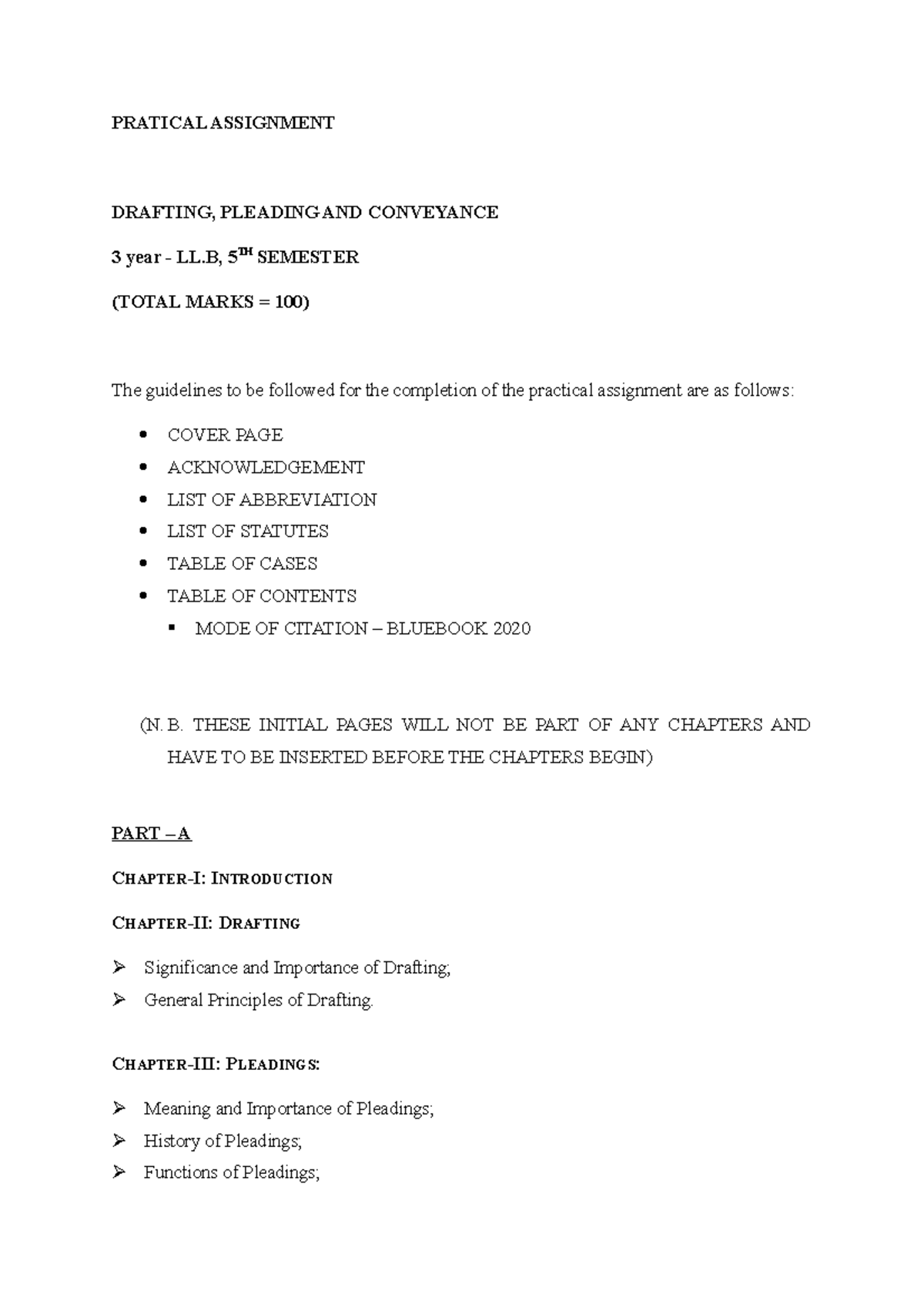 DPC llb 5thsem 2023 usha - PRATICAL ASSIGNMENT DRAFTING, PLEADING AND ...
